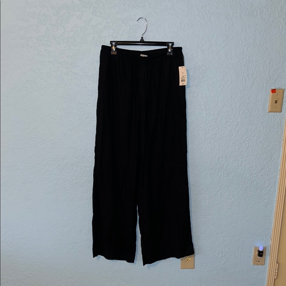 A New Day Black Wide-Leg Linen Trousers